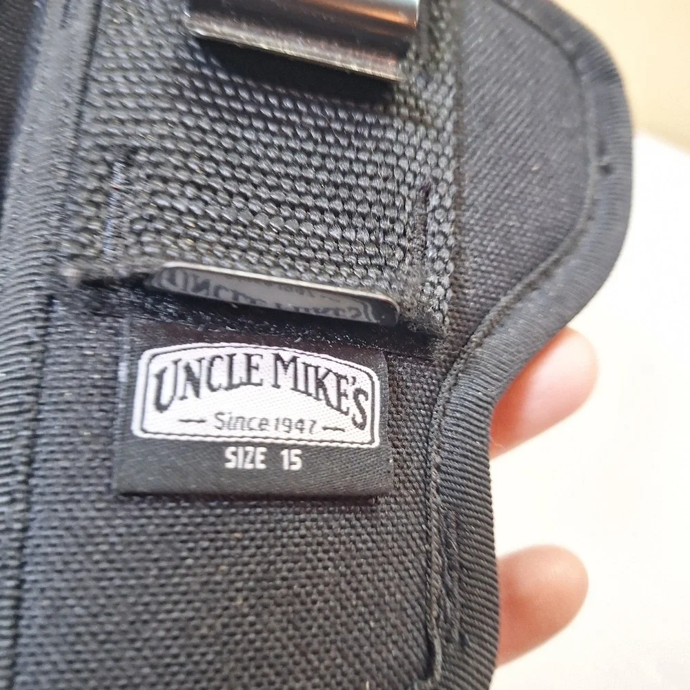 Uncle Mike's Size 15 Black Nylon Belt Holster Right Hand